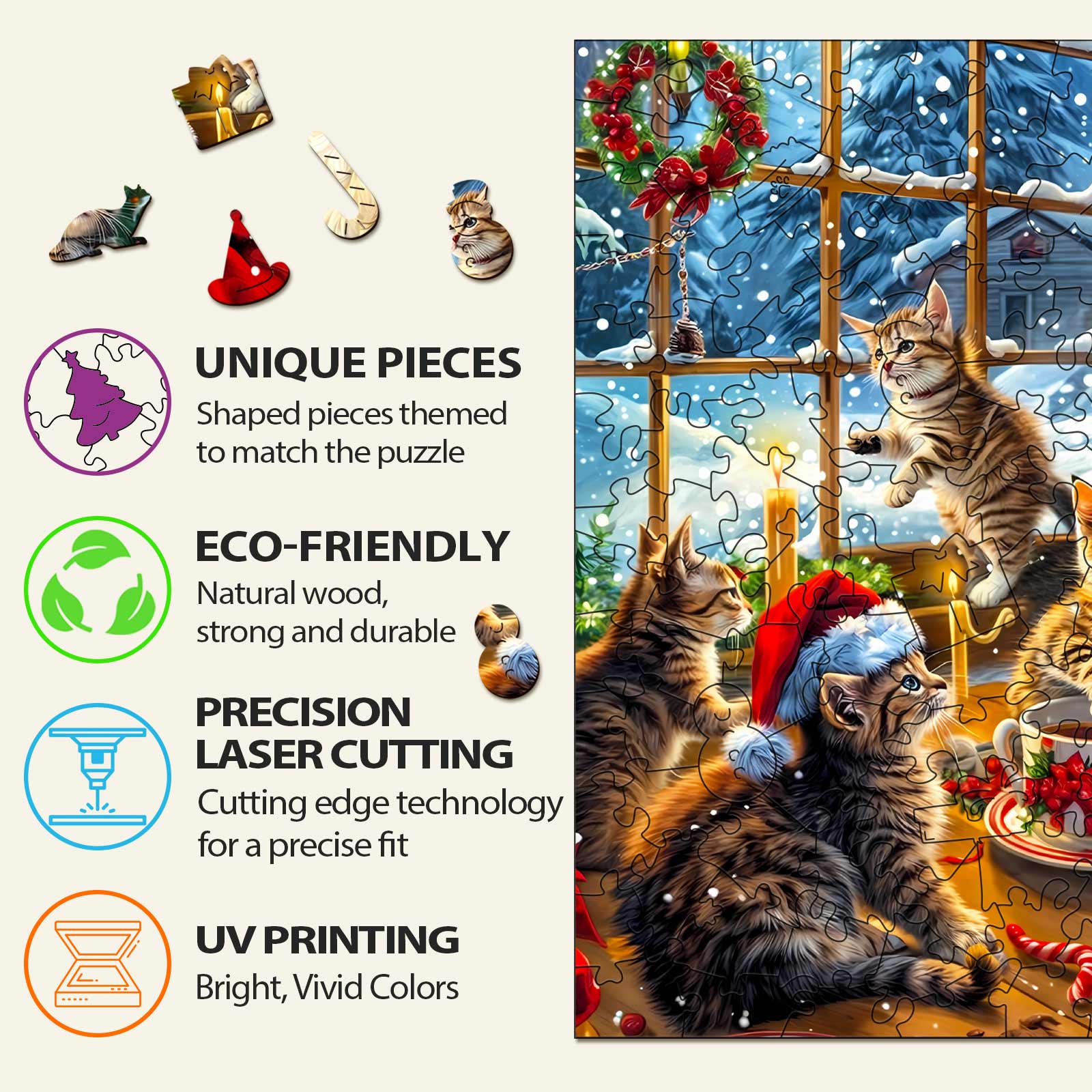 Warm Christmas-2 Wooden Jigsaw Puzzle