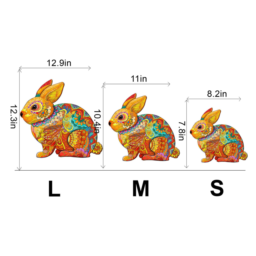 Lucky Rabbit Wooden Jigsaw Puzzle