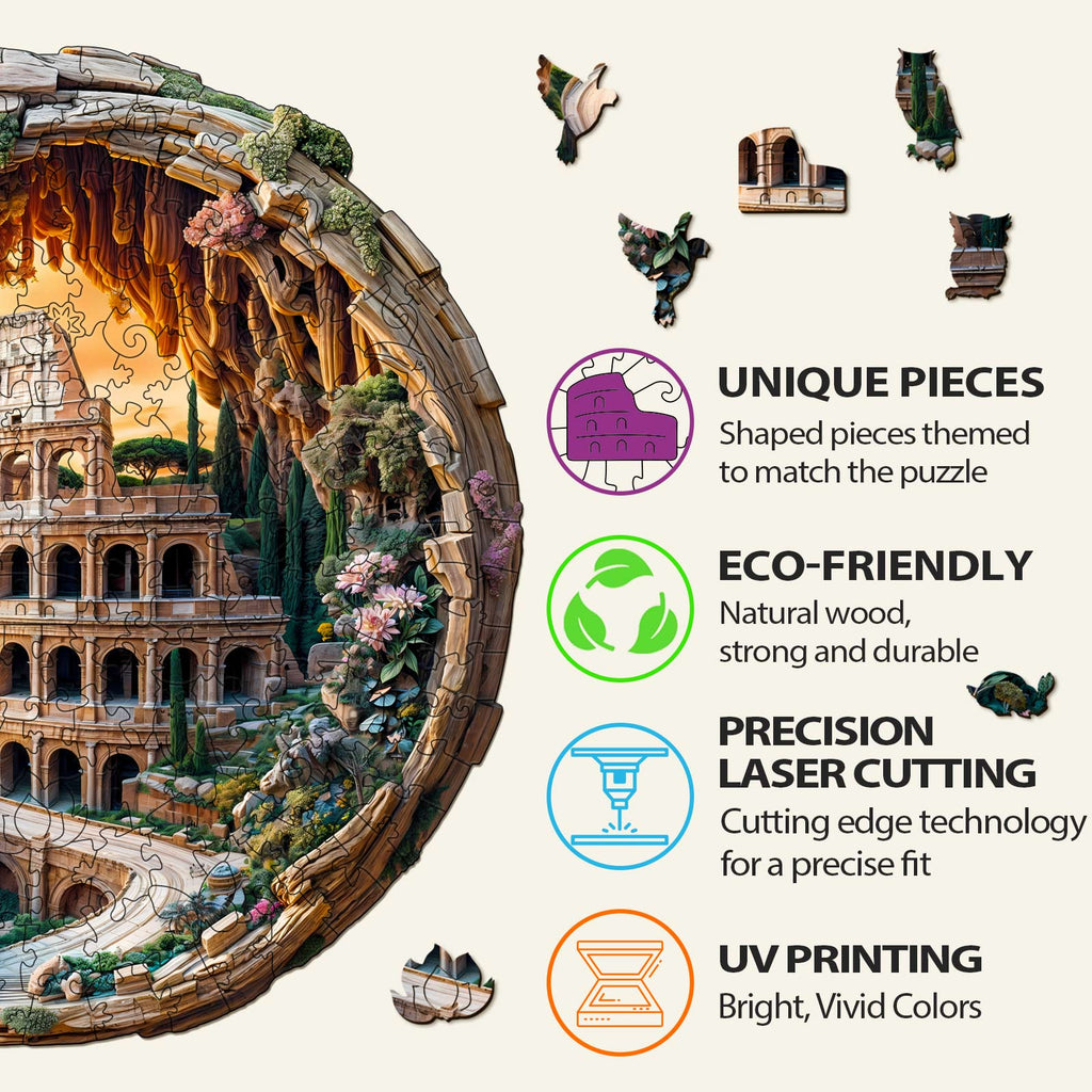 3D Colosseum Wooden Jigsaw Puzzle
