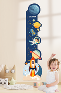 Personalized Wooden Space Rocket Growth Chart Height Ruler