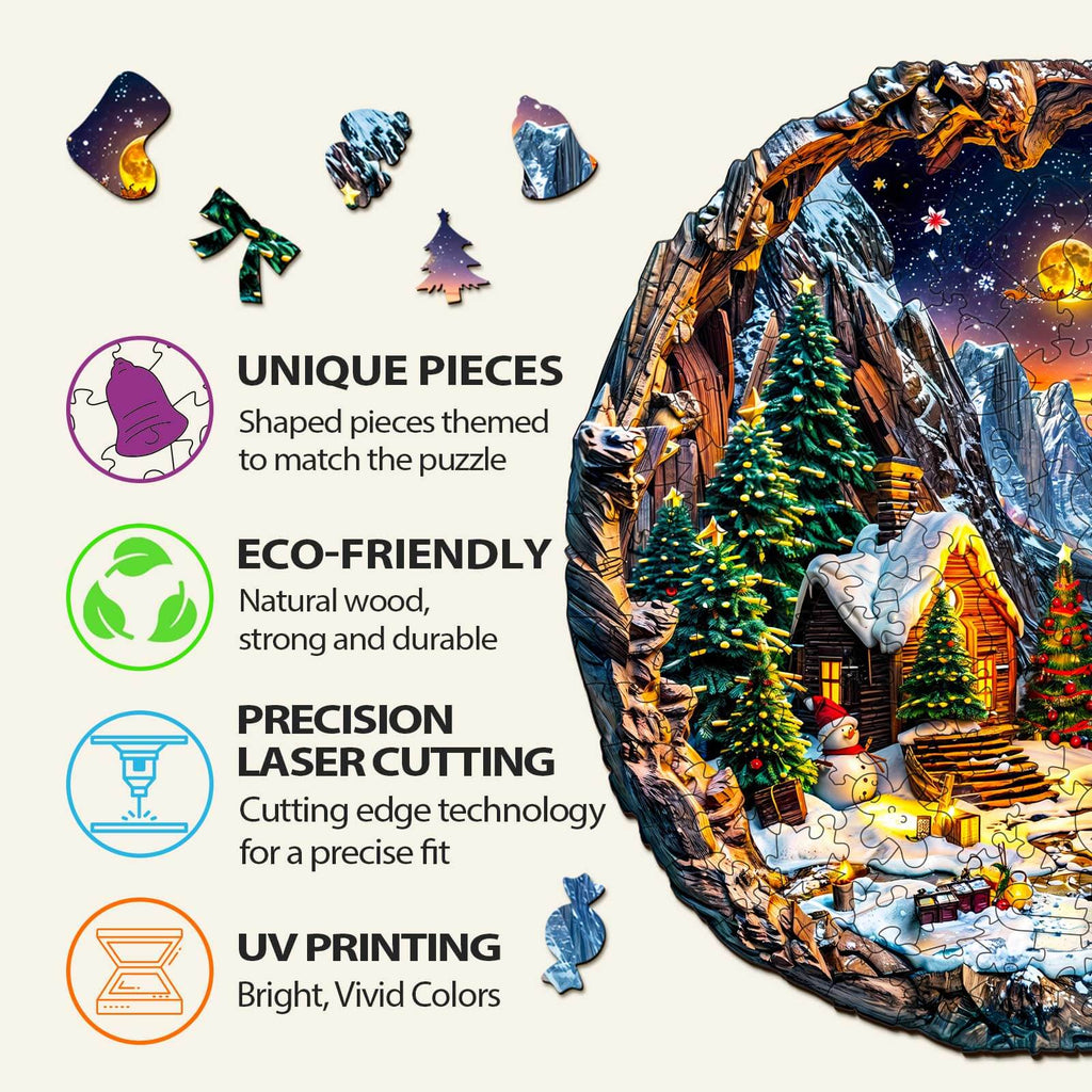 Christmas Eve Wooden Jigsaw Puzzle