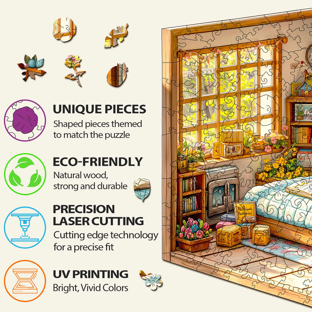 3D Warm Room Wooden Jigsaw Puzzle