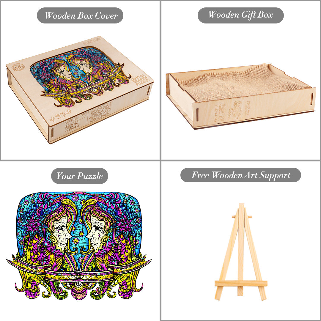 Constellation Gemini Wooden Jigsaw Puzzle
