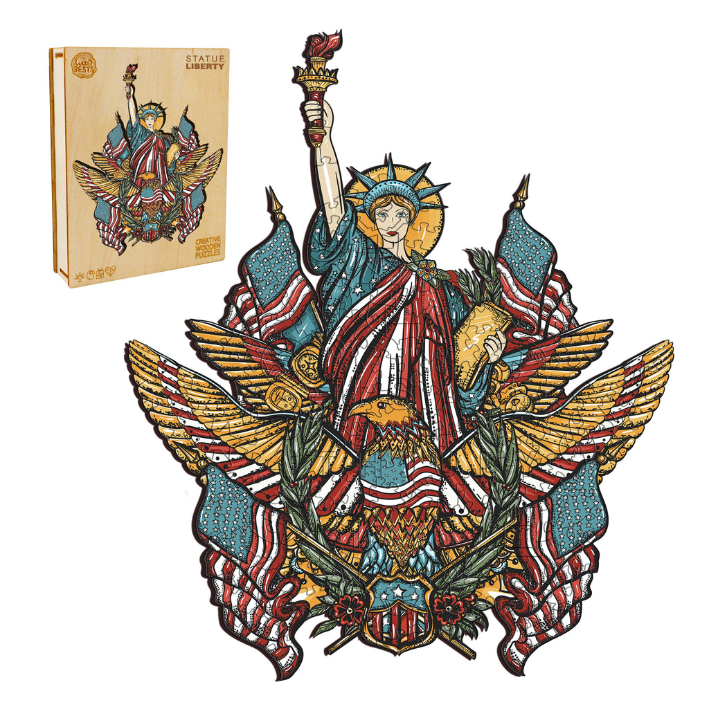 Statue Liberty Wooden Jigsaw Puzzle
