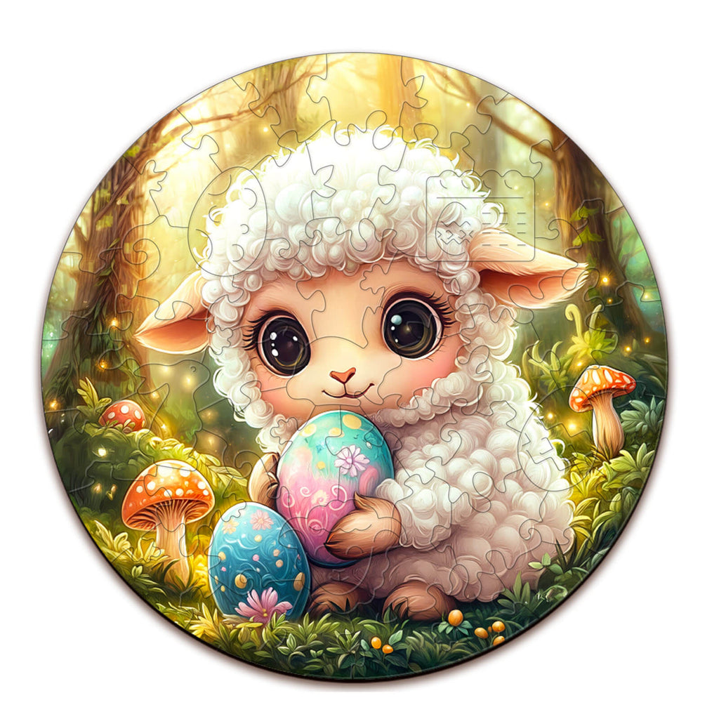 Cute Easter Sheep Children's Wooden Jigsaw Puzzle