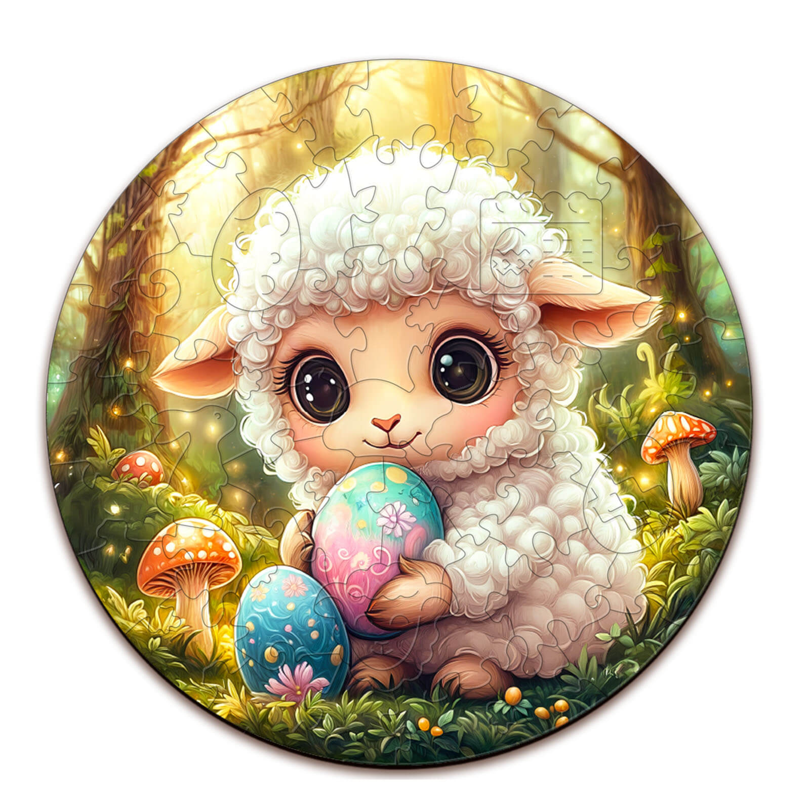 Cute Easter Sheep Children's Wooden Jigsaw Puzzle