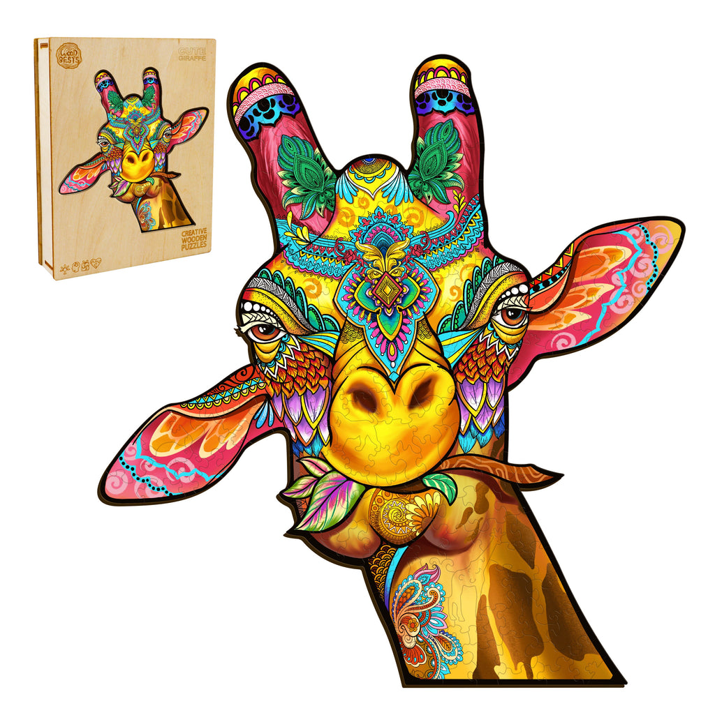 Cute Giraffe Wooden Jigsaw Puzzle