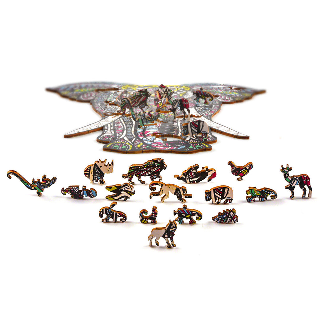 Noble Elephant Wooden Jigsaw Puzzle