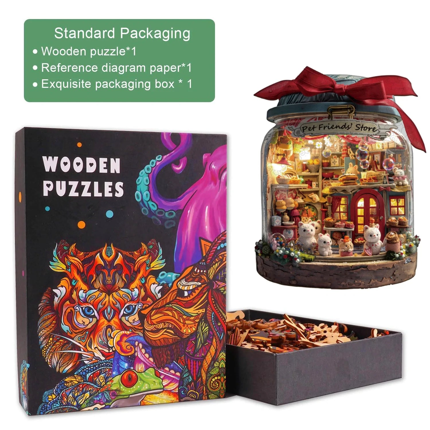 Pet Friends’ Store Wooden Jigsaw Puzzle