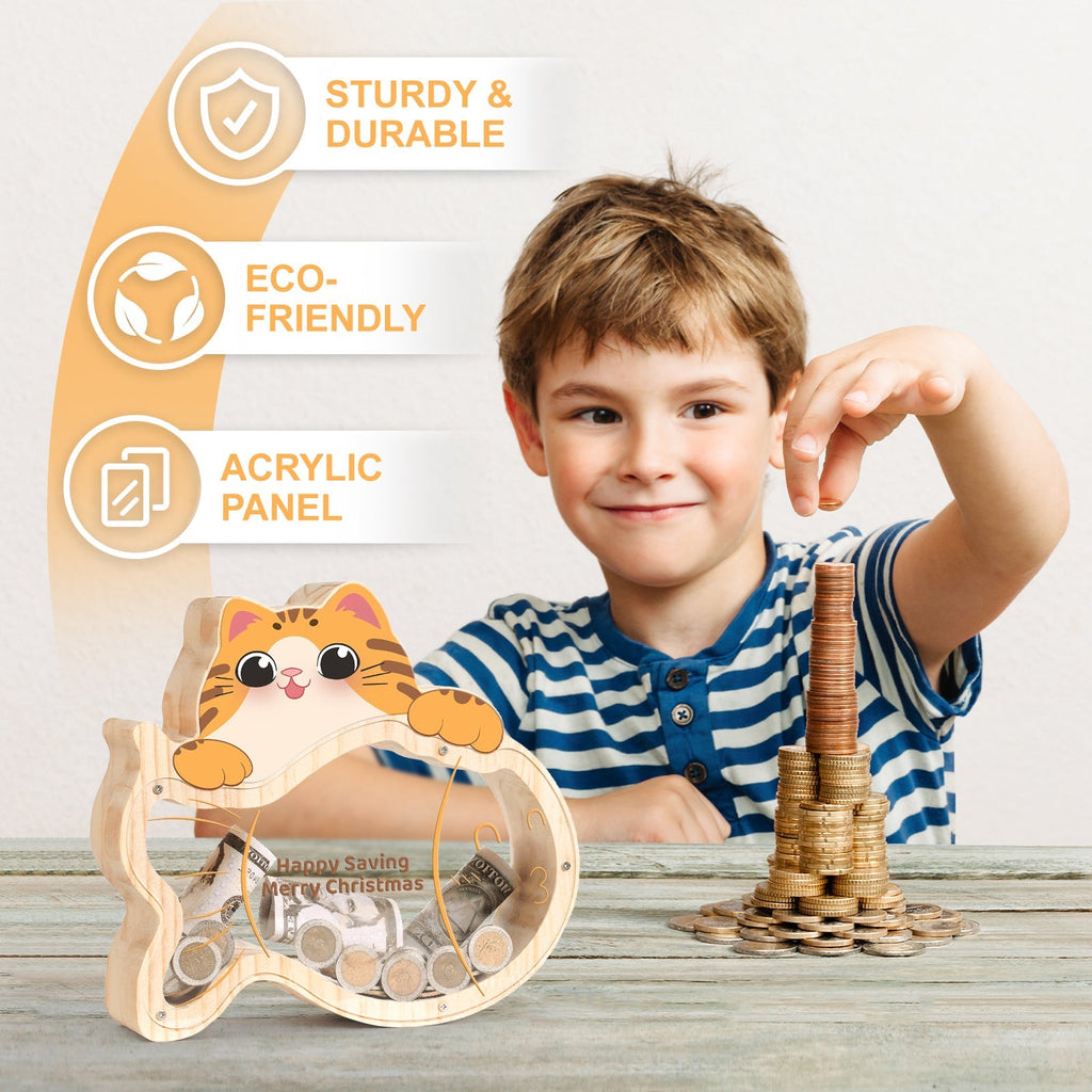 Customized Kitten Shaped Children's Piggy Bank
