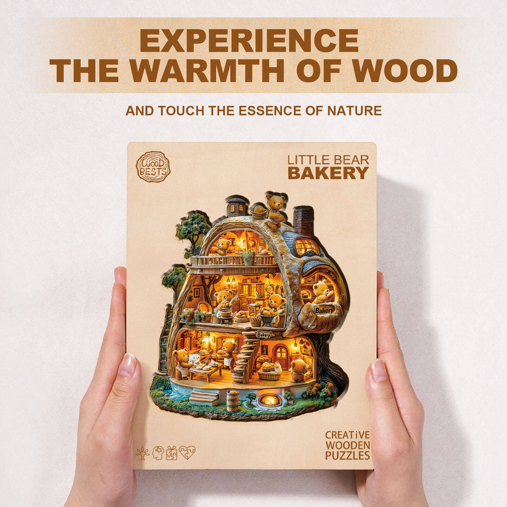 Little Bear Bakery Wooden Jigsaw Puzzle