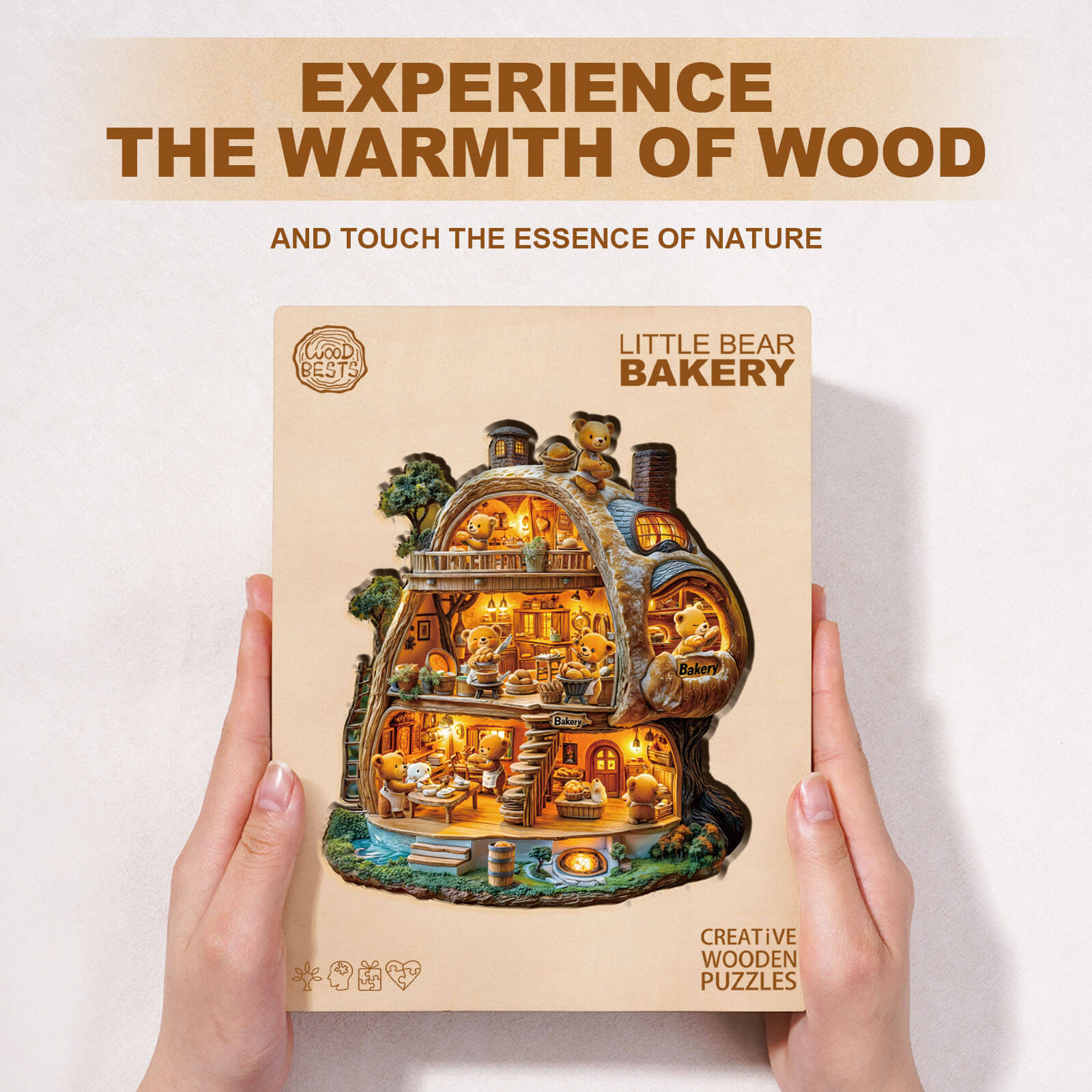 Little Bear Bakery Wooden Jigsaw Puzzle