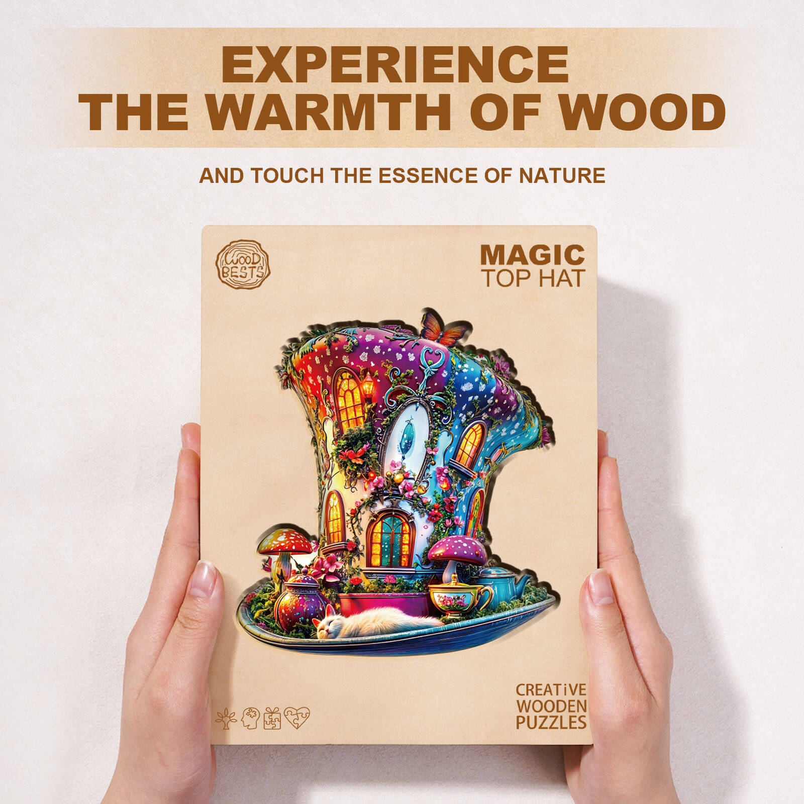 Magic top hat Wooden Jigsaw Puzzle
