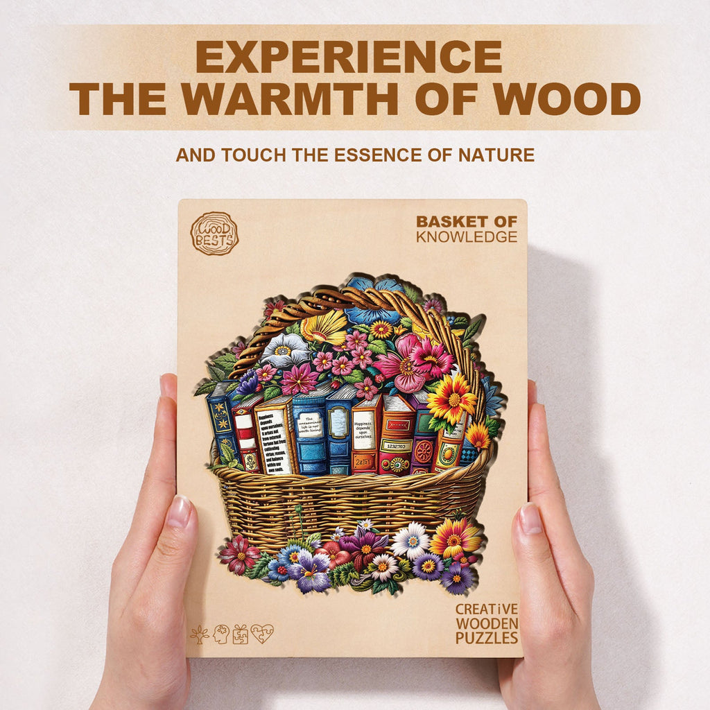 Basket of Knowledge Wooden Jigsaw Puzzle