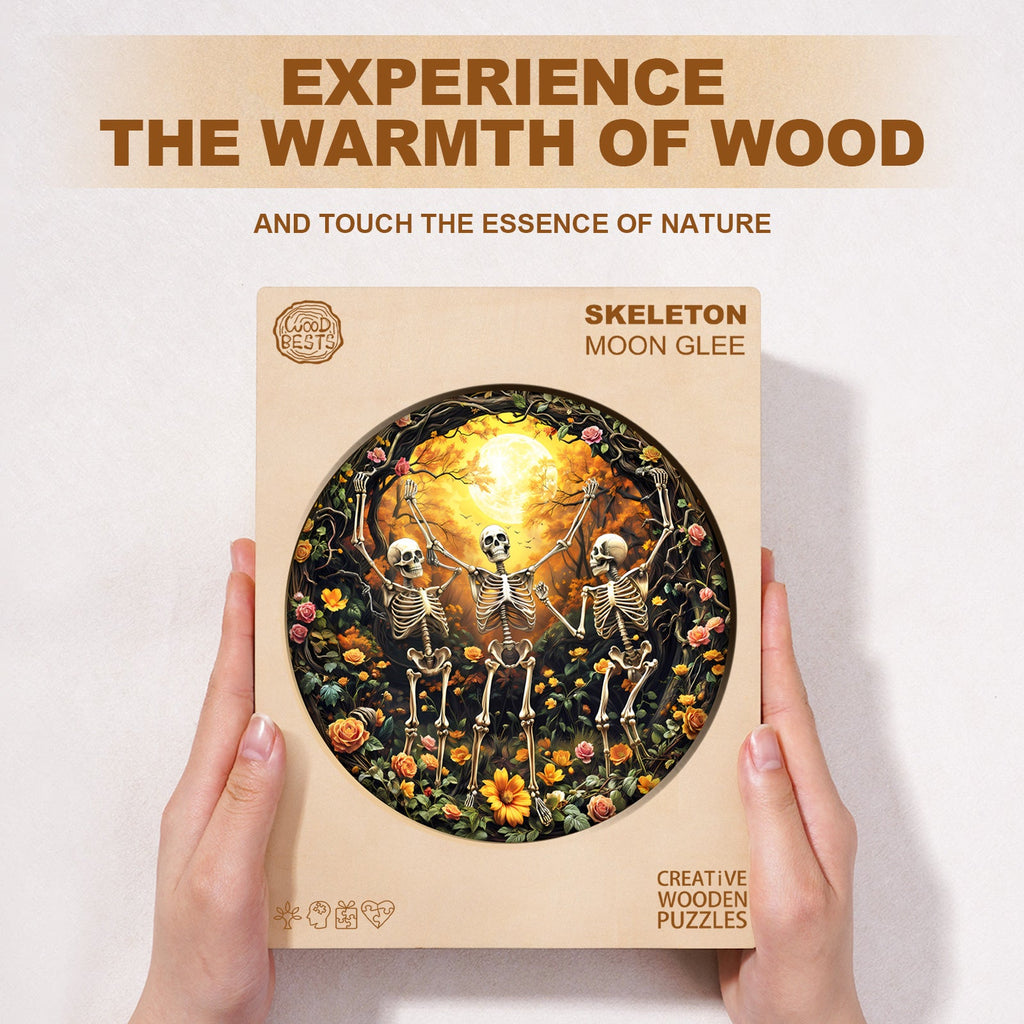 Skeleton Moon Glee  Wooden Jigsaw Puzzle