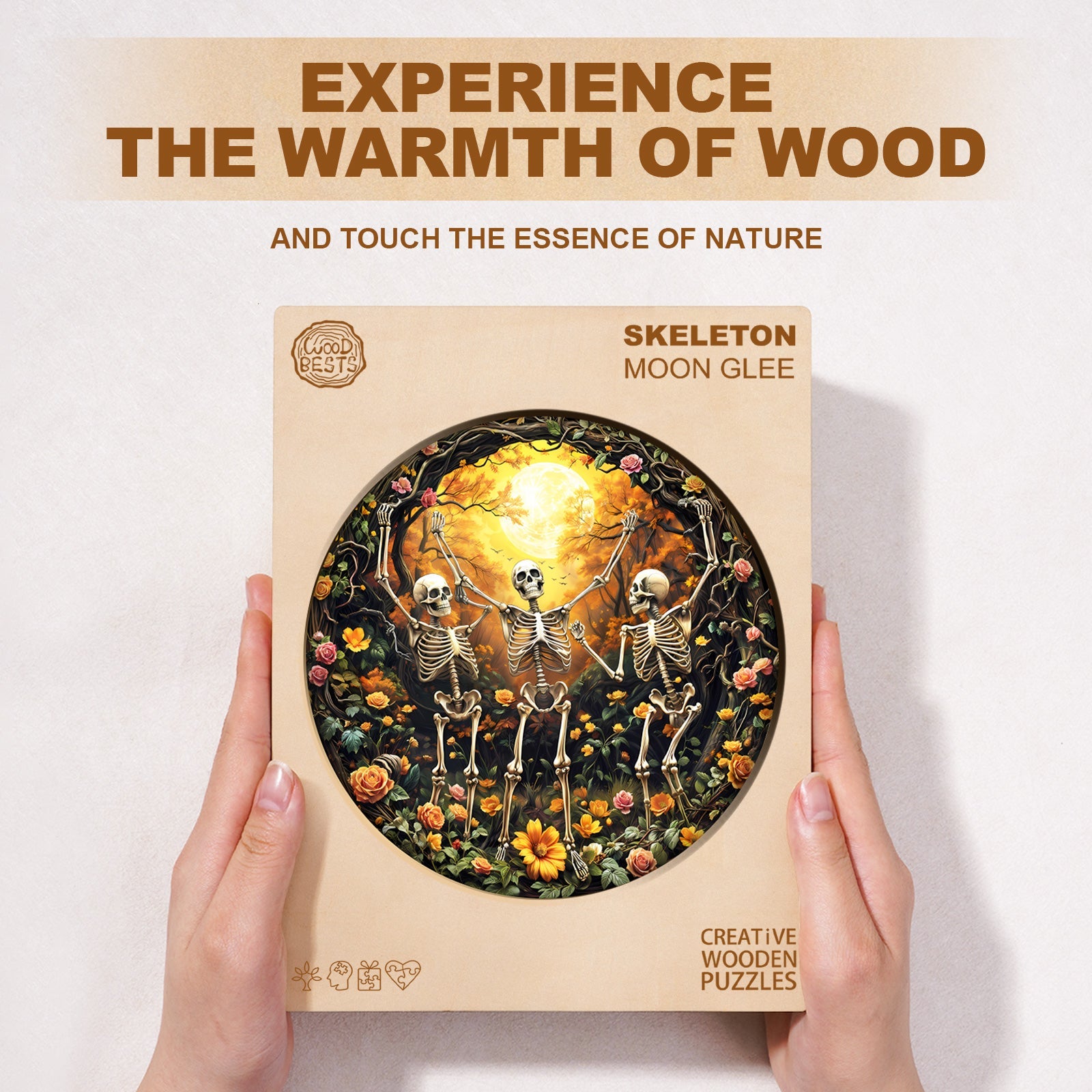 Skeleton Moon Glee  Wooden Jigsaw Puzzle