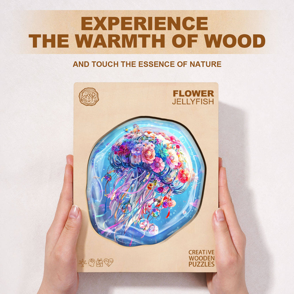 Flower Jellyfish Wooden Jigsaw Puzzle