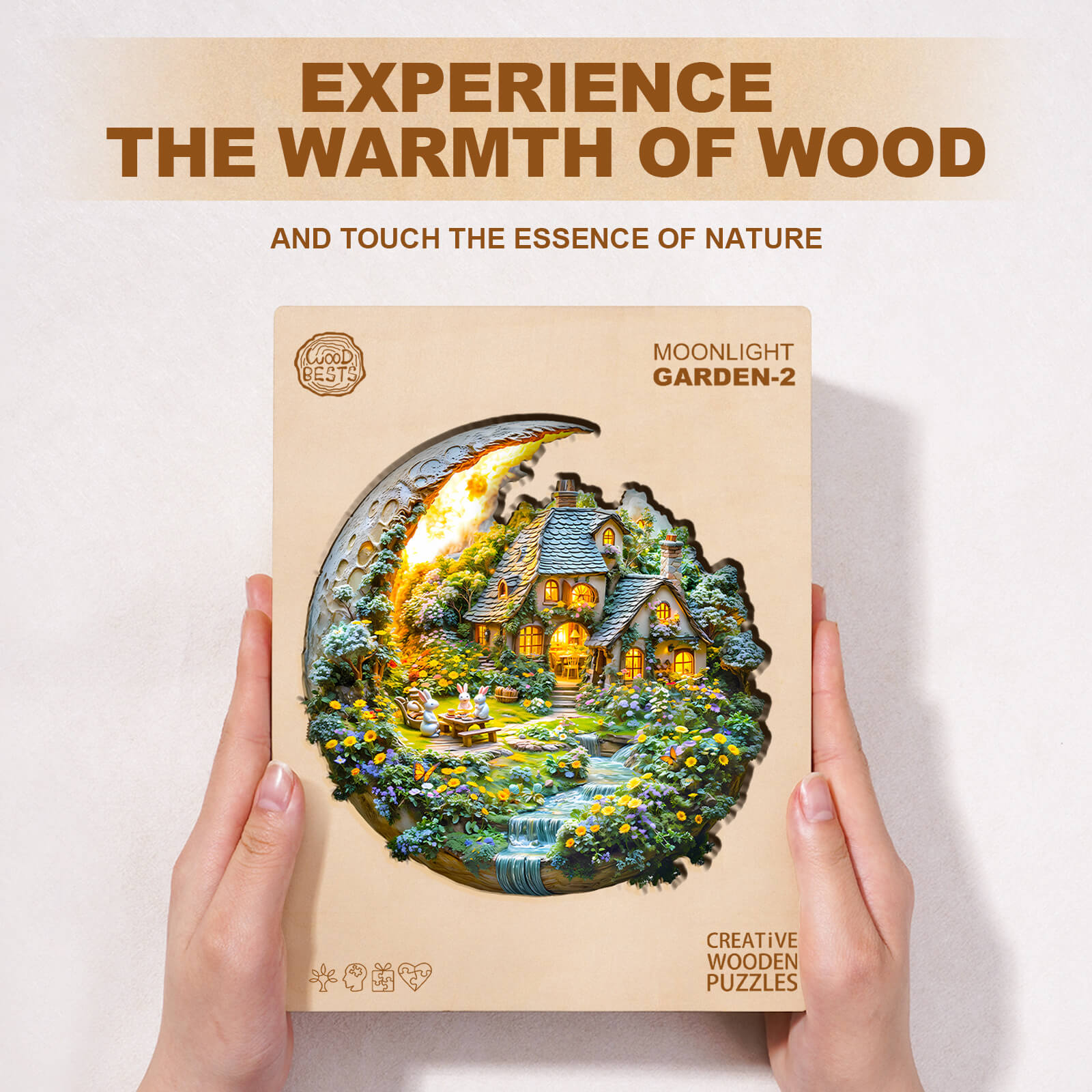 Moonlight Garden-2 Wooden Jigsaw Puzzle