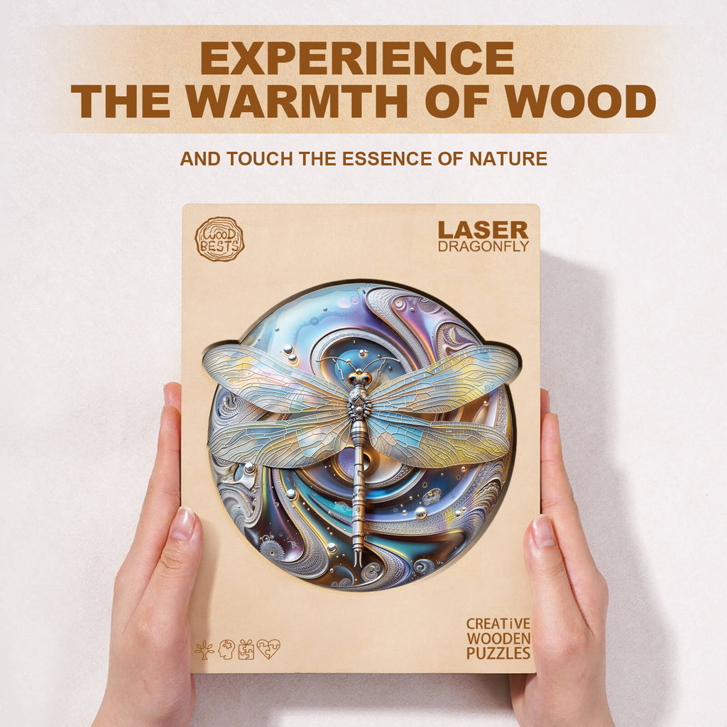 Laser Dragonfly Wooden Jigsaw Puzzle