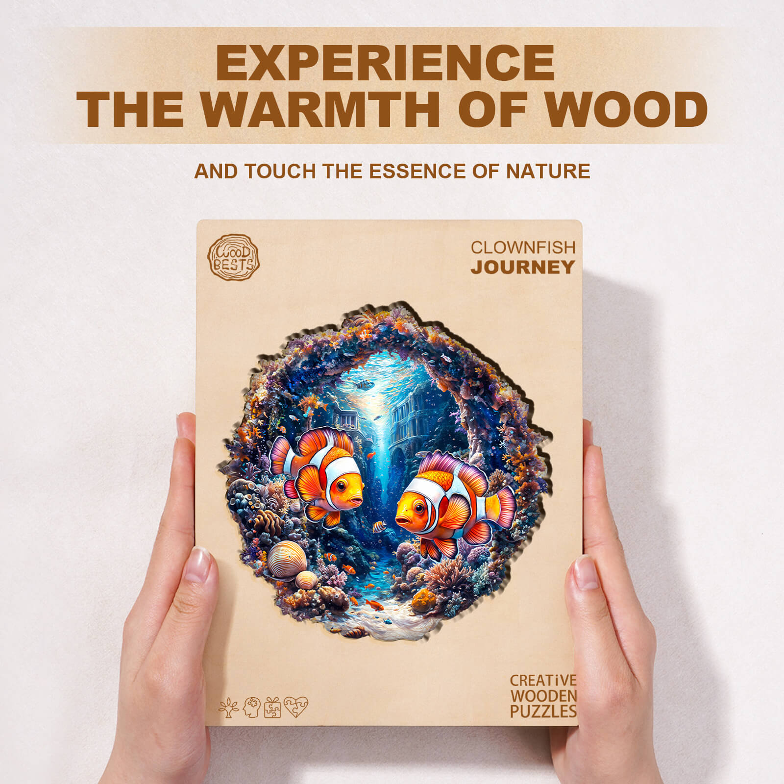 Clownfish Journey Wooden Jigsaw Puzzle