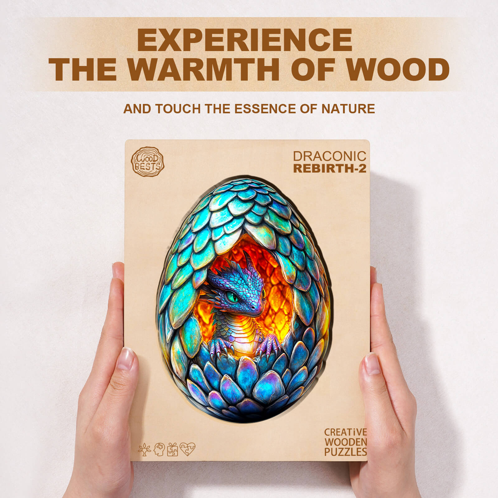 Draconic Rebirth-2  Wooden Jigsaw Puzzle
