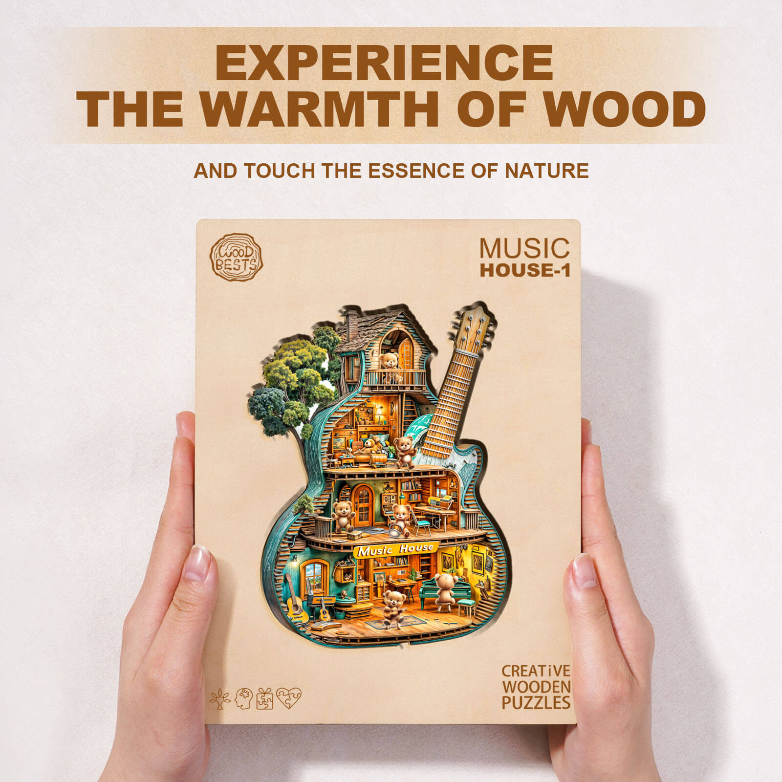 Music House-1 Wooden Jigsaw Puzzle