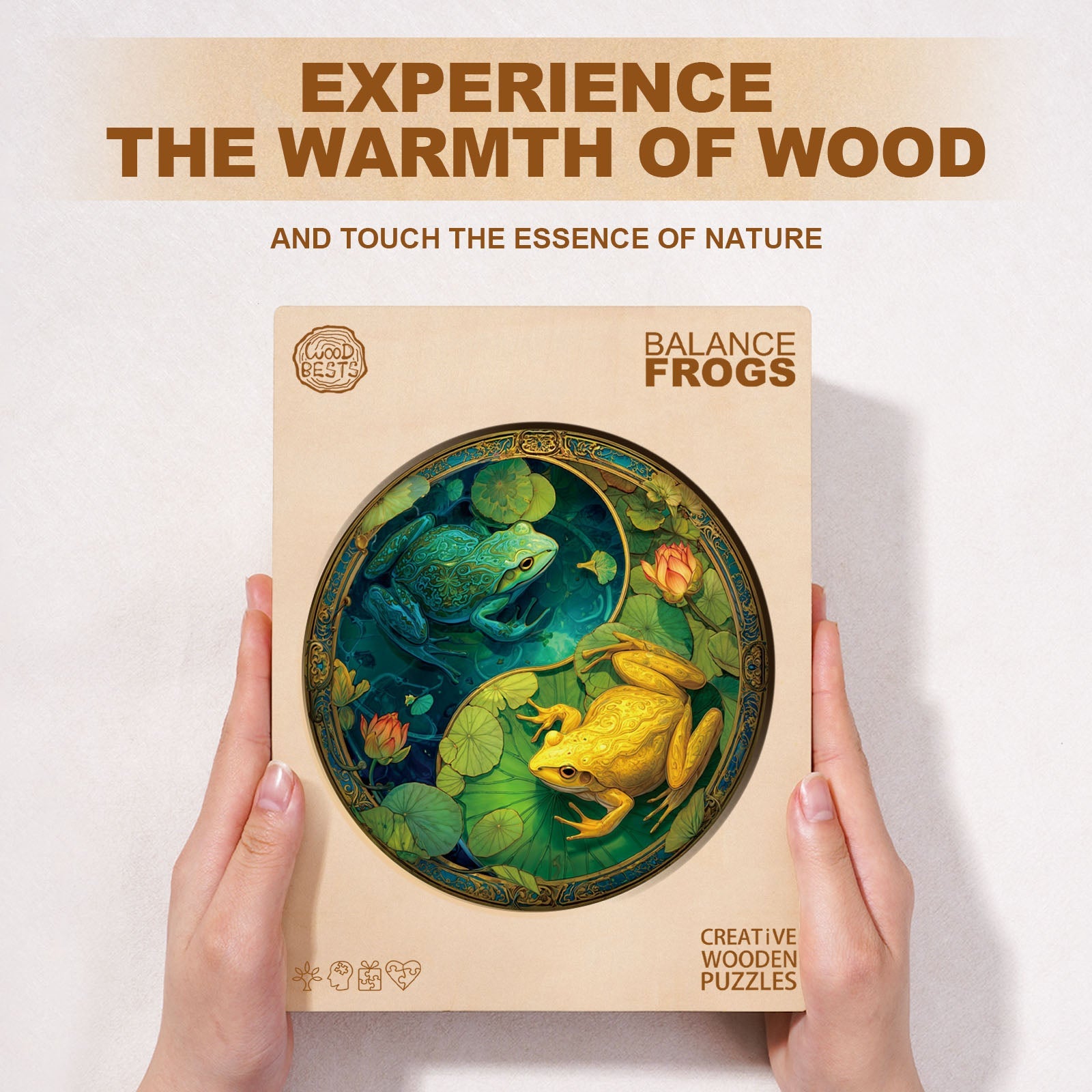 Balance Frogs Wooden Jigsaw Puzzle