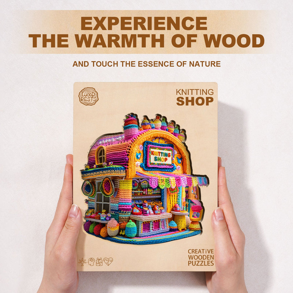 Knitting Shop Wooden Jigsaw Puzzle