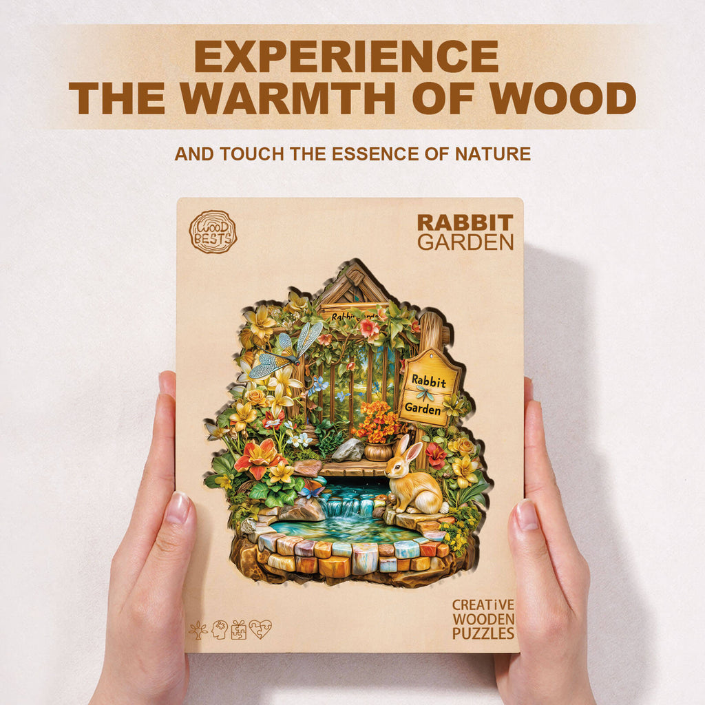 Rabbit Garden Wooden Jigsaw Puzzle