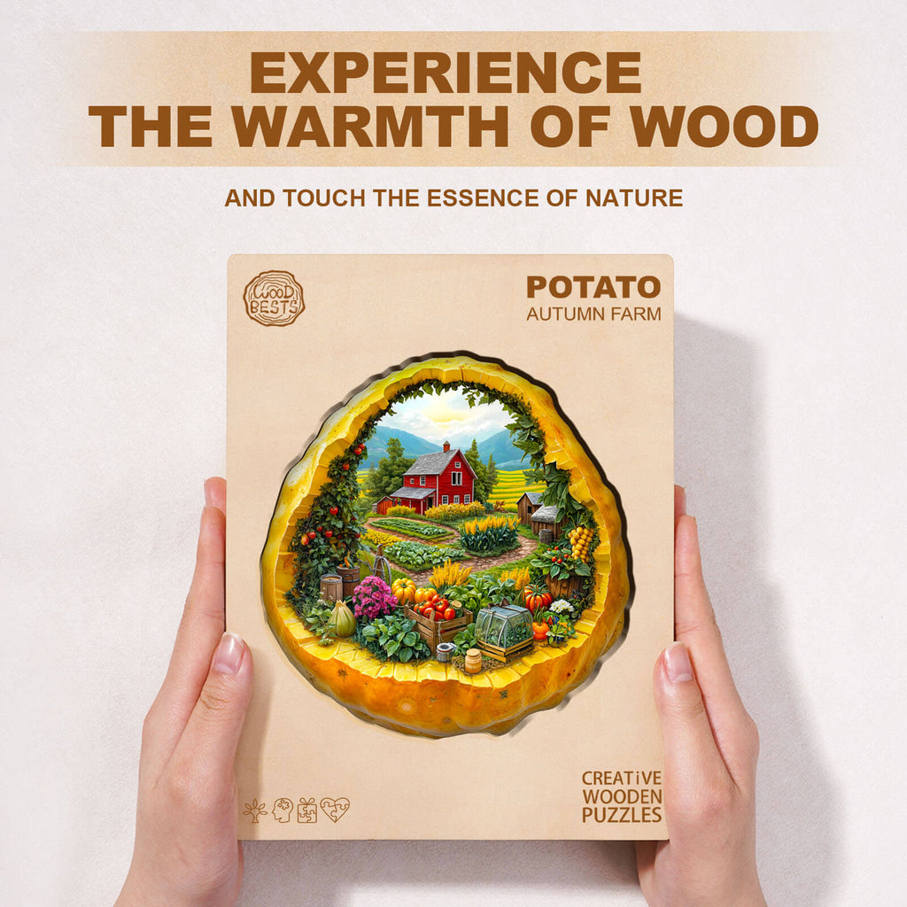 Potato Autumn Farm Wooden Jigsaw Puzzle