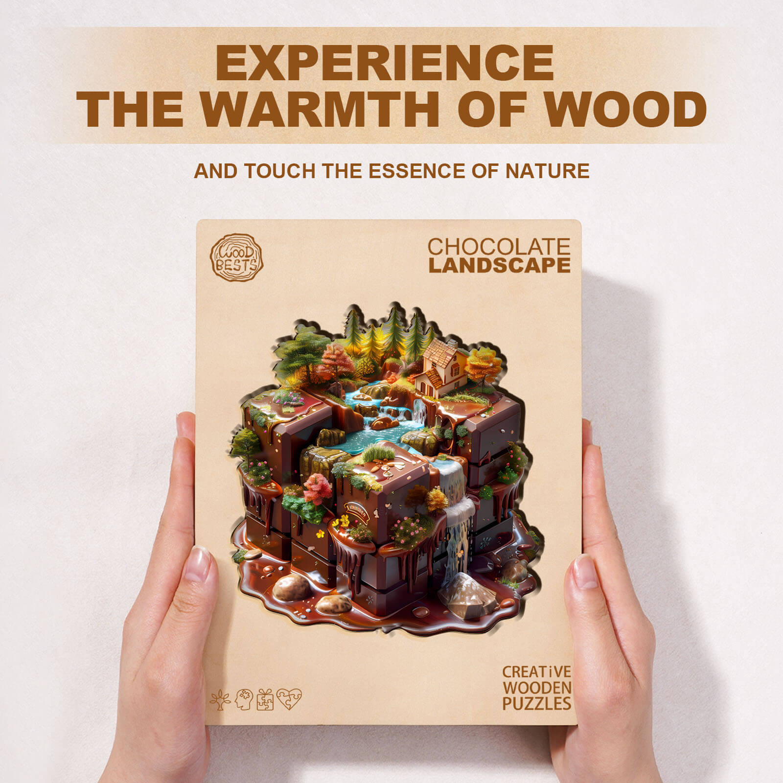 Chocolate Landscape Wooden Jigsaw Puzzle