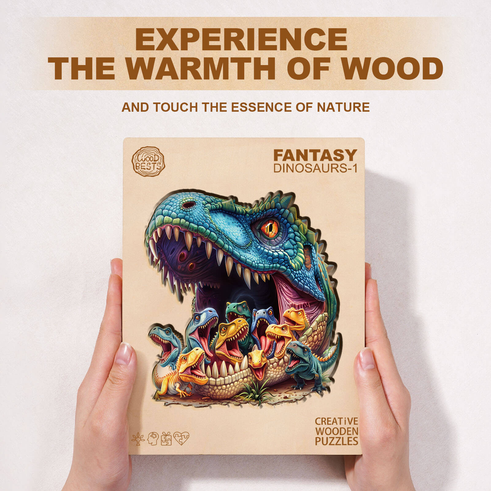 Fantasy Dinosaurs-1 Wooden Jigsaw Puzzle