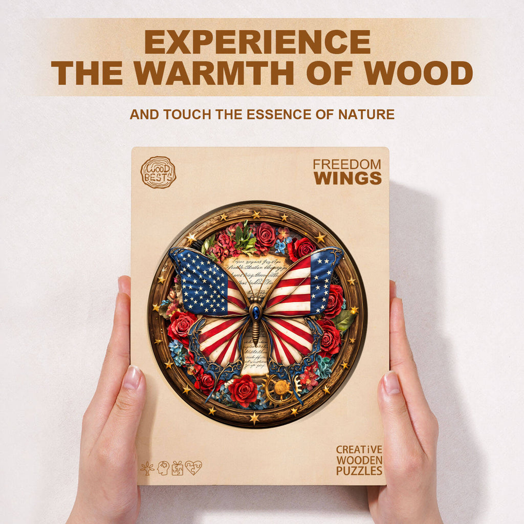 Freedom Wings Wooden Jigsaw Puzzle