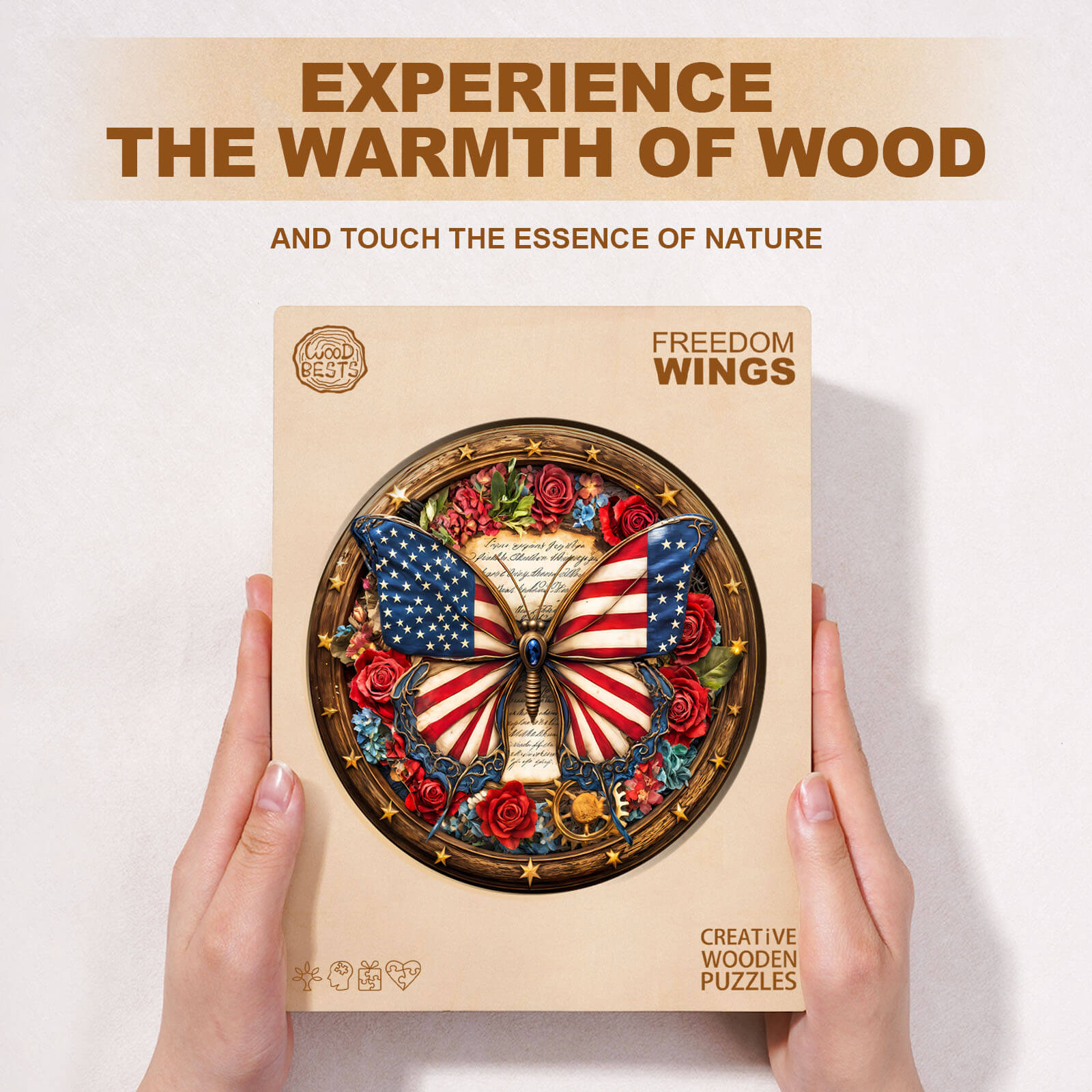 Freedom Wings Wooden Jigsaw Puzzle
