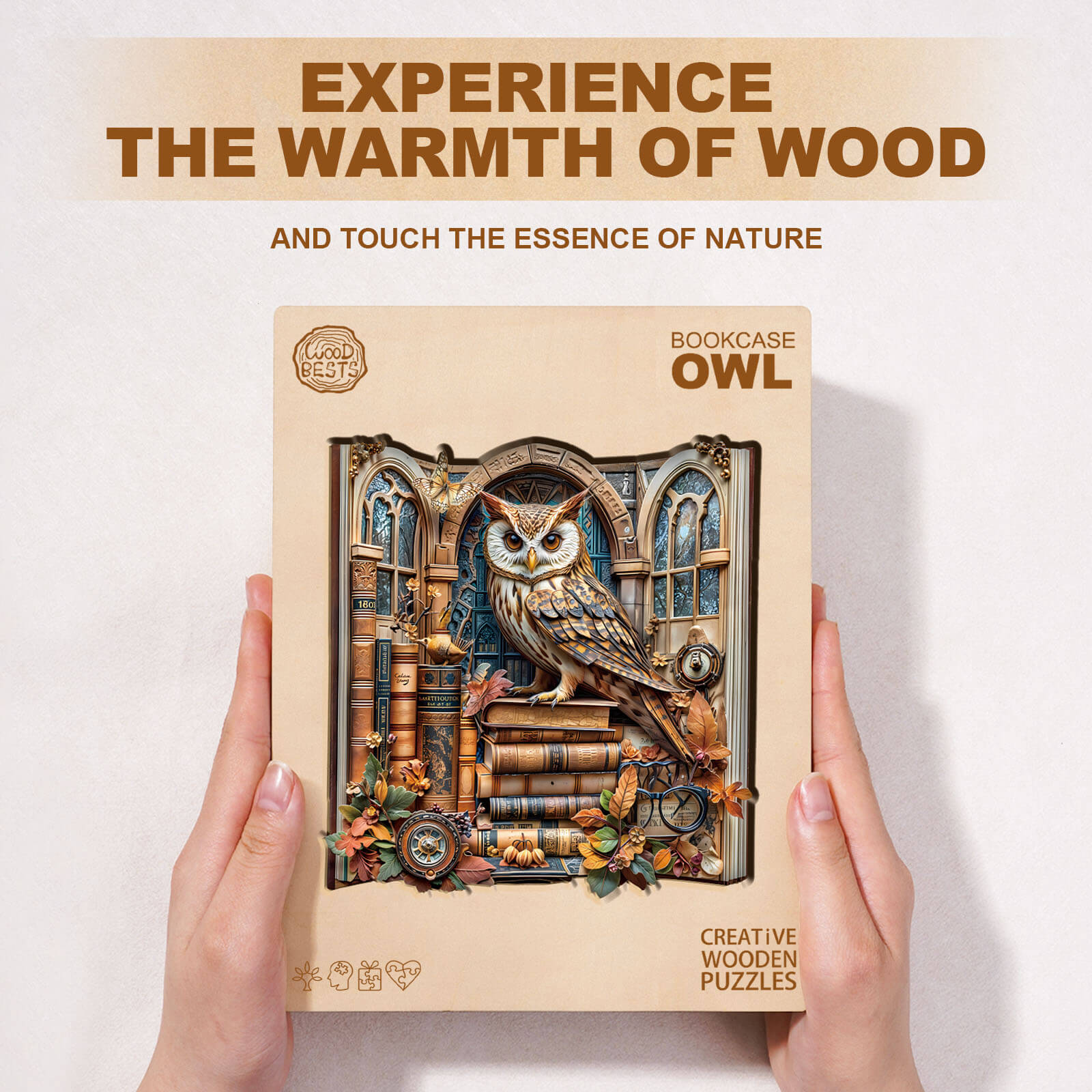 Bookcase owl Wooden Jigsaw Puzzle