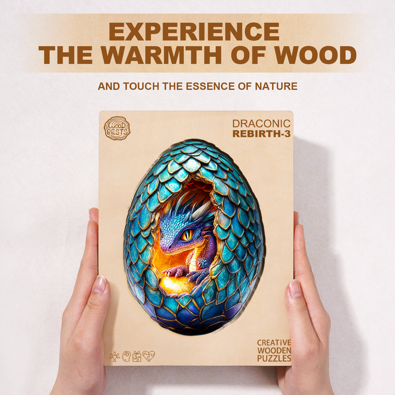Draconic Rebirth-3  Wooden Jigsaw Puzzle