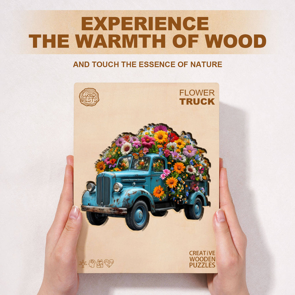 Flower Truck Wooden Jigsaw Puzzle