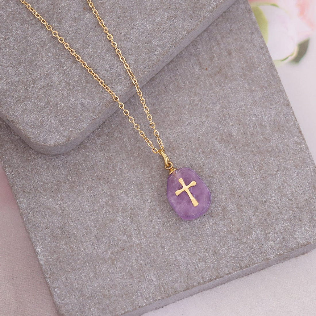 NATURAL STONE FAITH NECKLACE