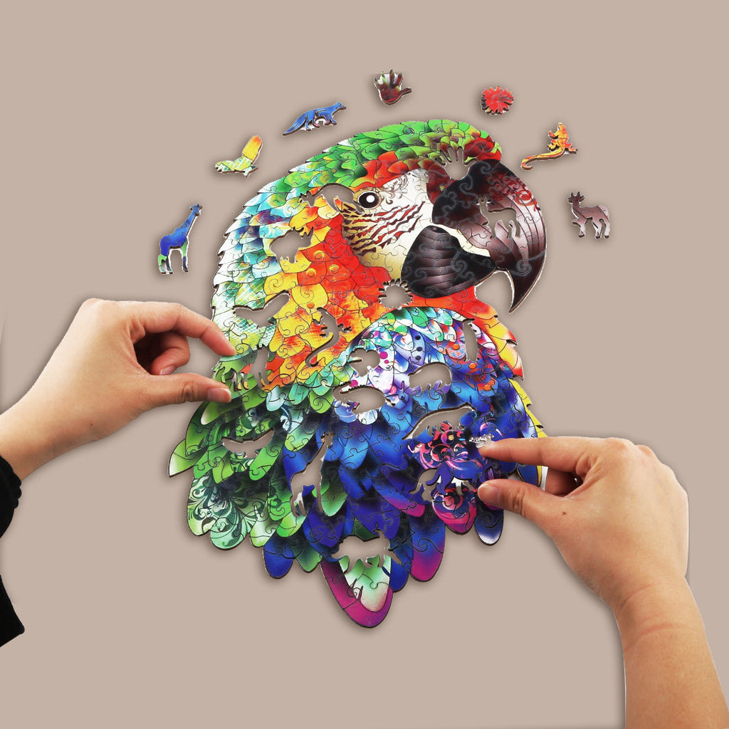 Proud Parrot Wooden Jigsaw Puzzle