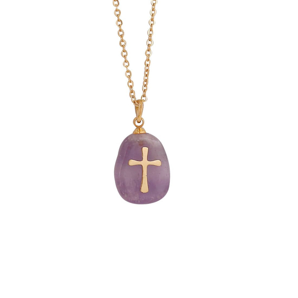 NATURAL STONE FAITH NECKLACE