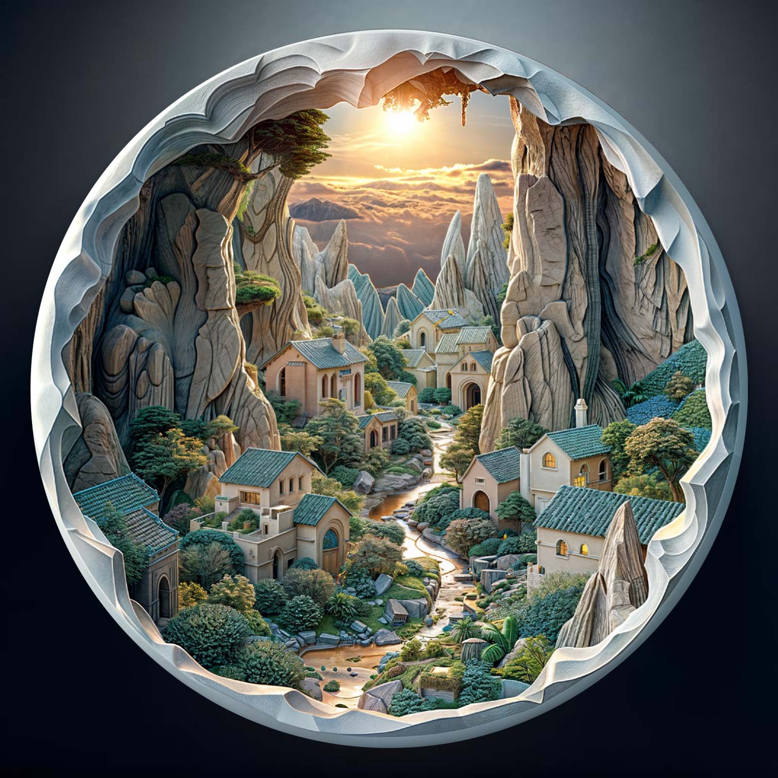 3D vision inside the cave-2 Wooden Jigsaw Puzzle
