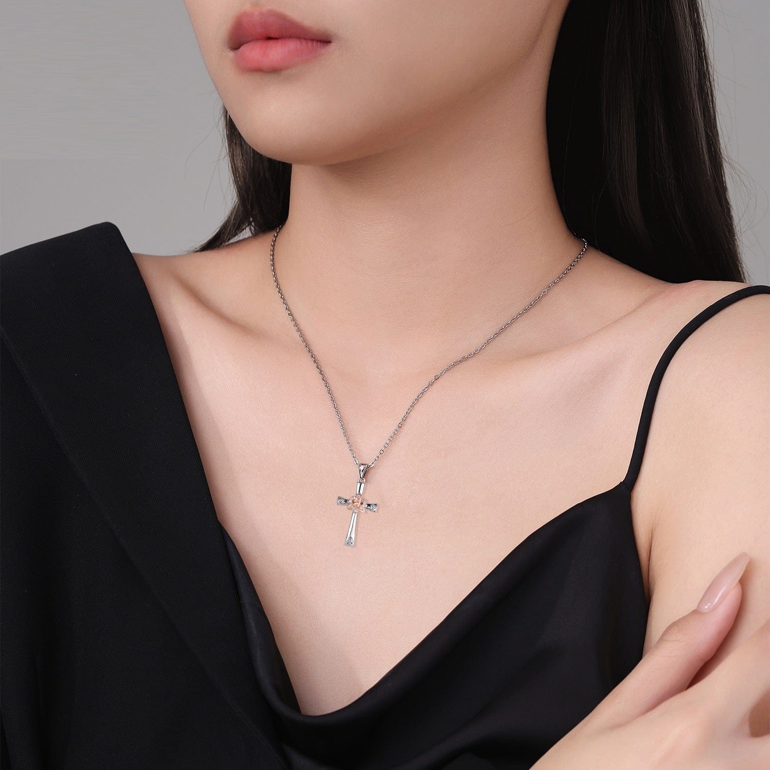 INFINITY FAITH CROSS NECKLACE