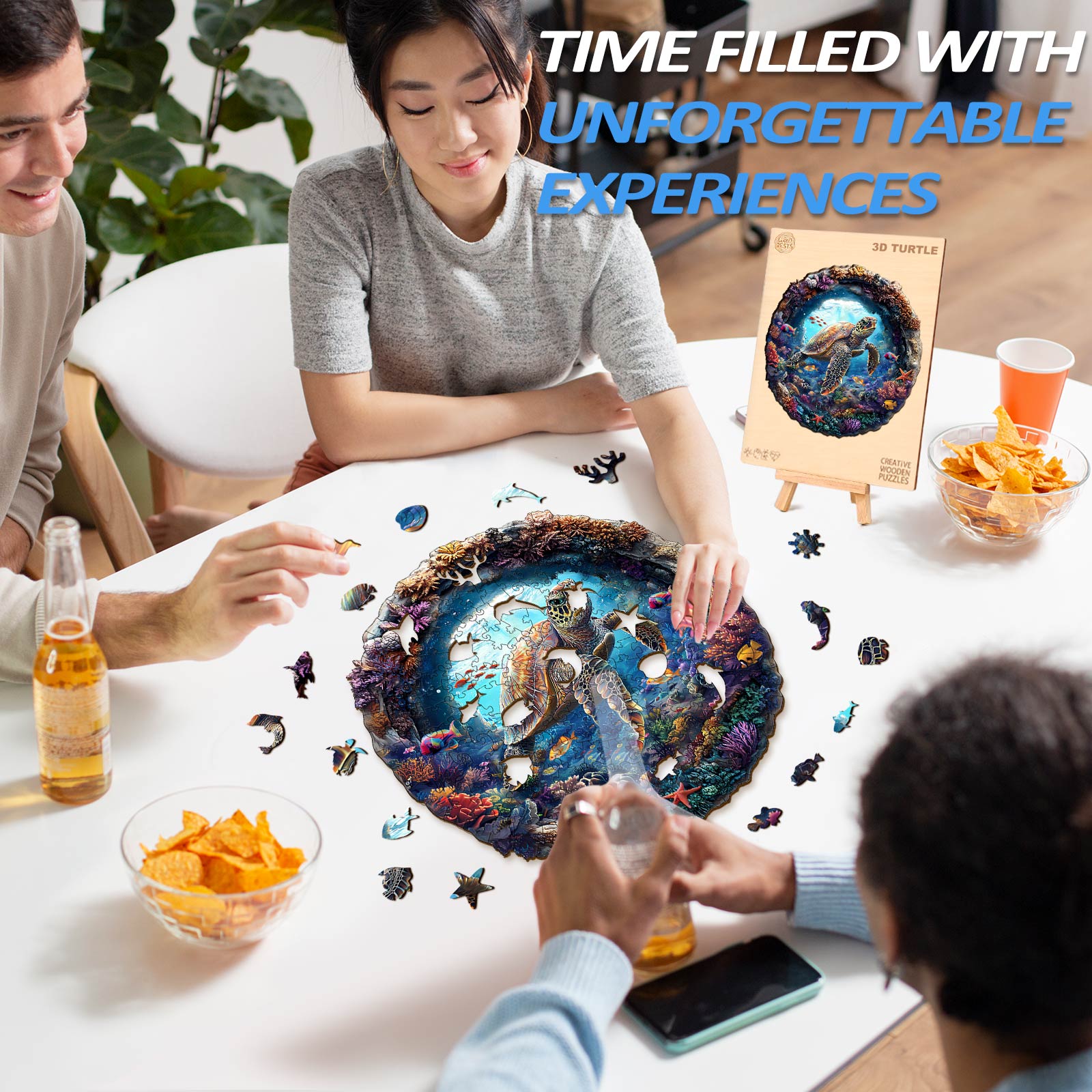 3D Turtle Wooden Jigsaw Puzzle