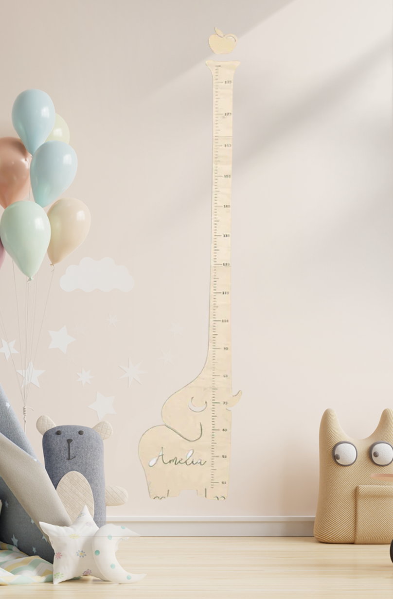 Personalized Wooden Elephant Growth Chart