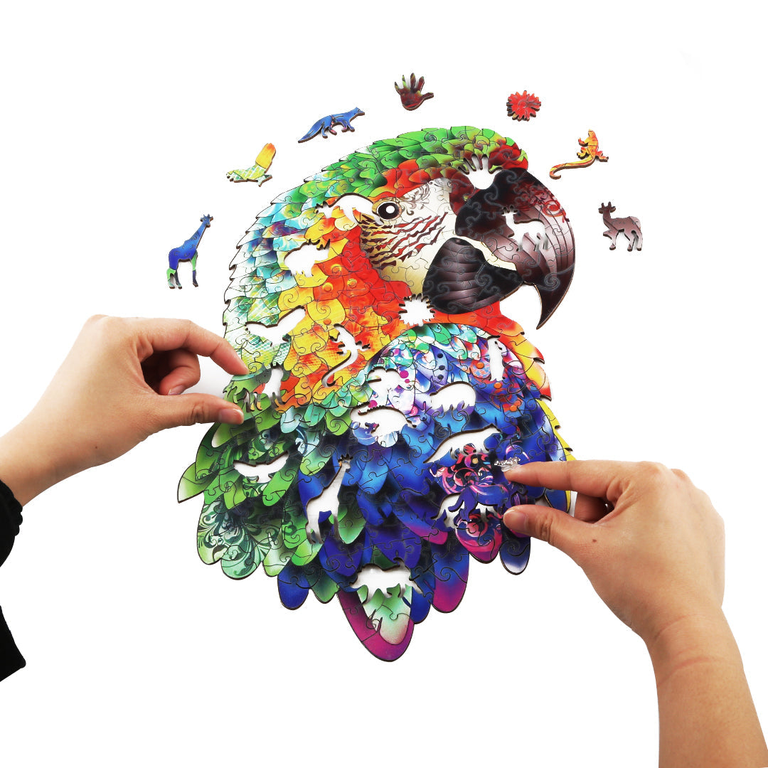 Proud Parrot Wooden Jigsaw Puzzle