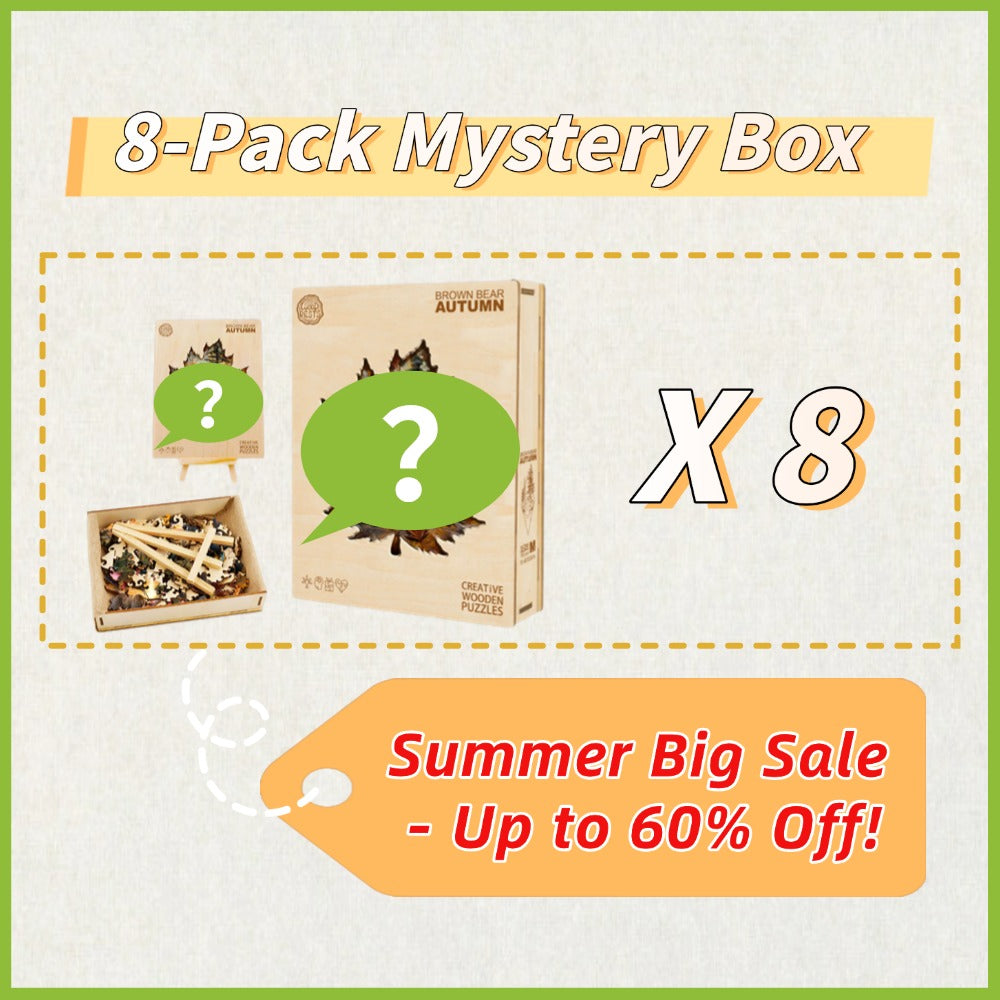 8-Pack Mystery Gift Box: Wooden Puzzle Bestsellers