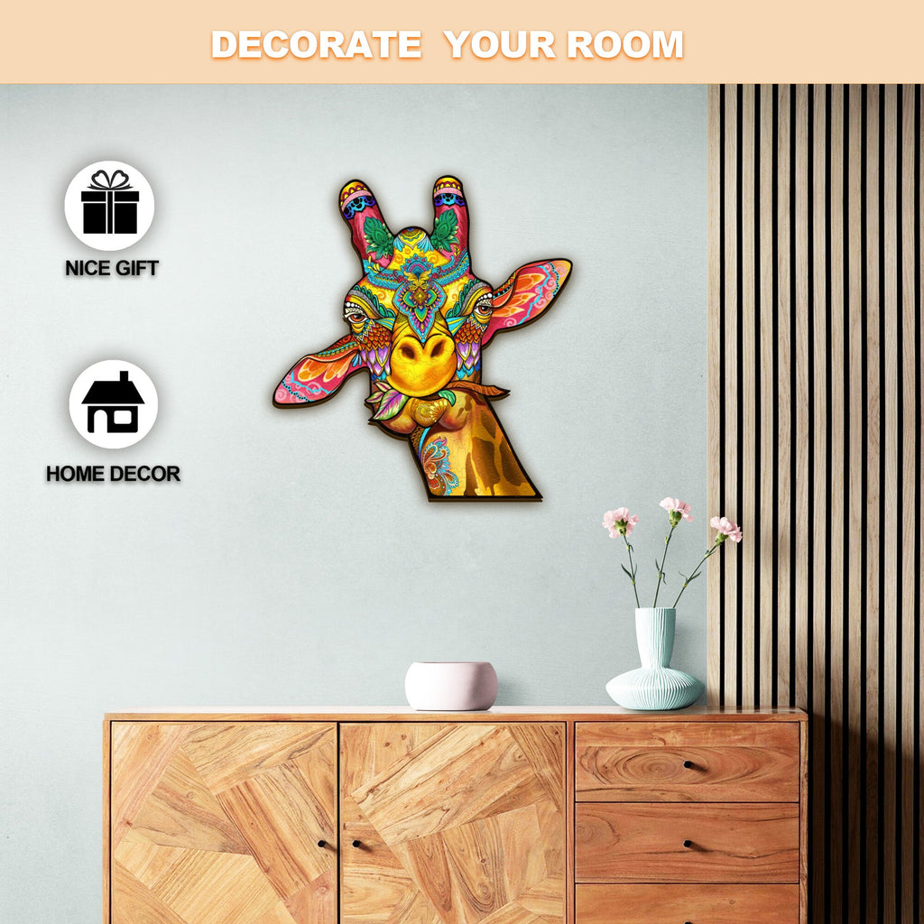 Cute Giraffe Wooden Jigsaw Puzzle