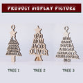 Personalized Christmas Tree Name Wooden Plaque