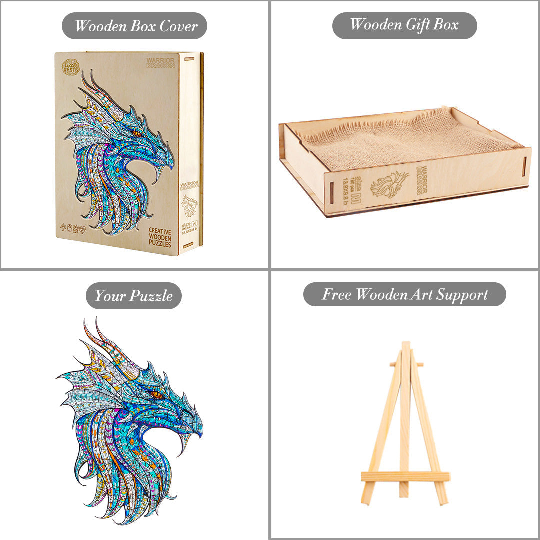 Warrior Dragon Wooden Jigsaw Puzzle