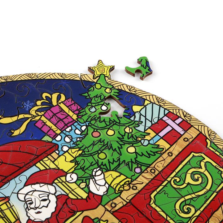 Christmas Train Wooden Jigsaw Puzzle